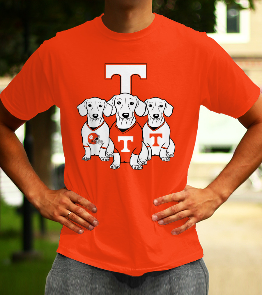 Clemson Tennessee Dog Trio T-Shirt