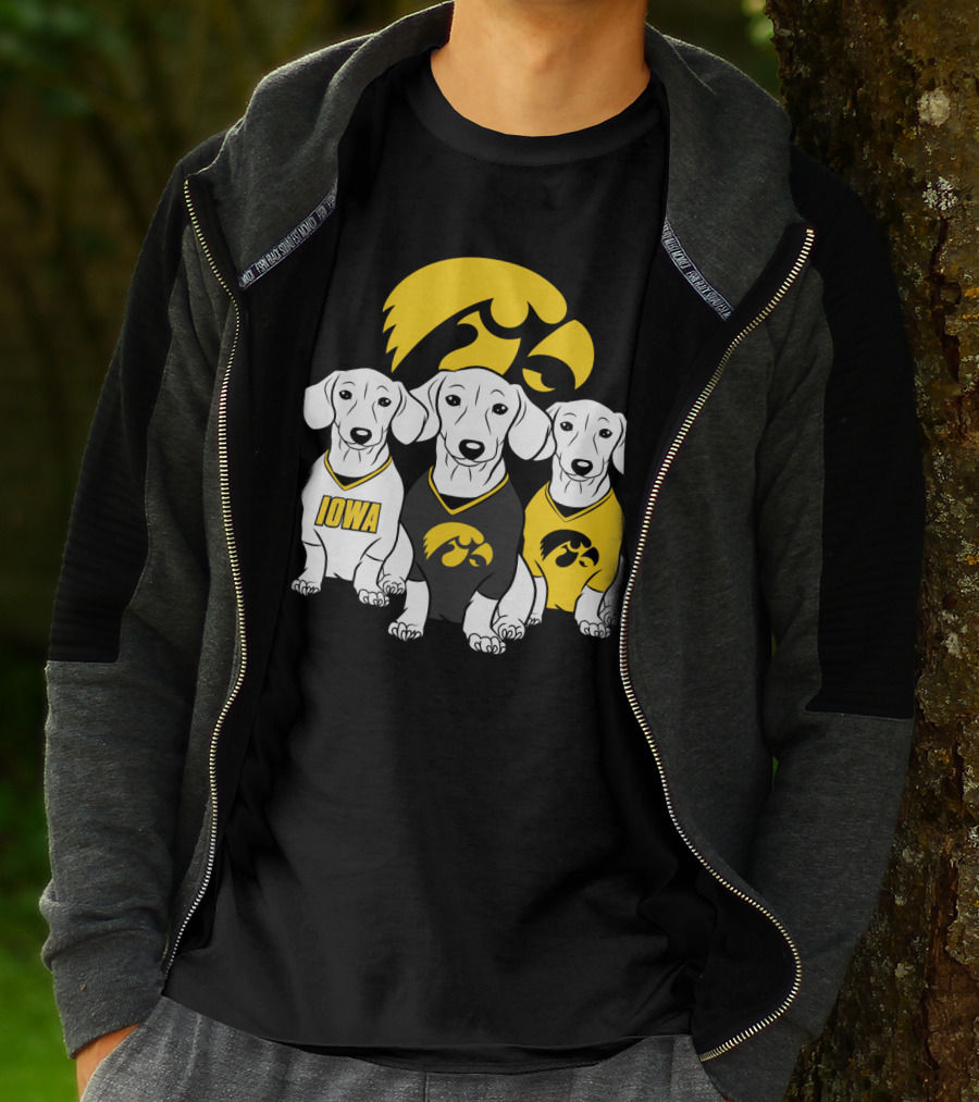 Iowa Hawkeyes Dachshund Trio T-Shirt