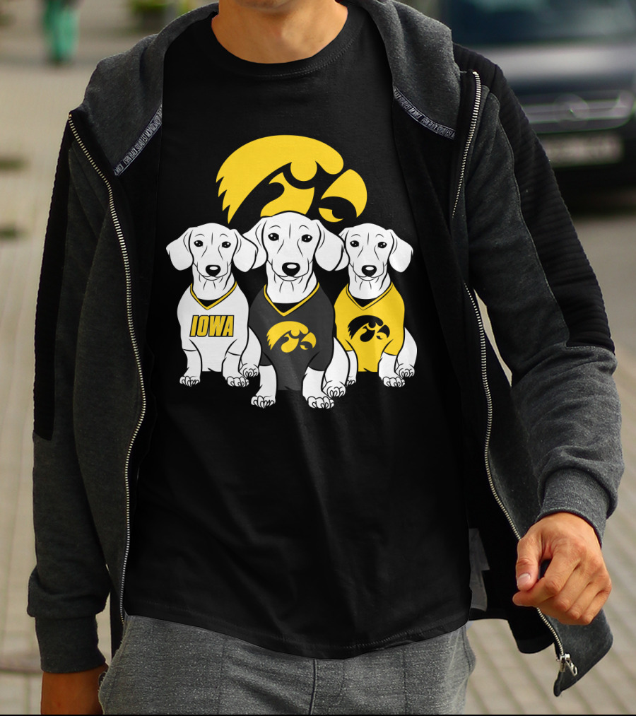 Iowa Hawkeyes Dachshund Trio T-Shirt