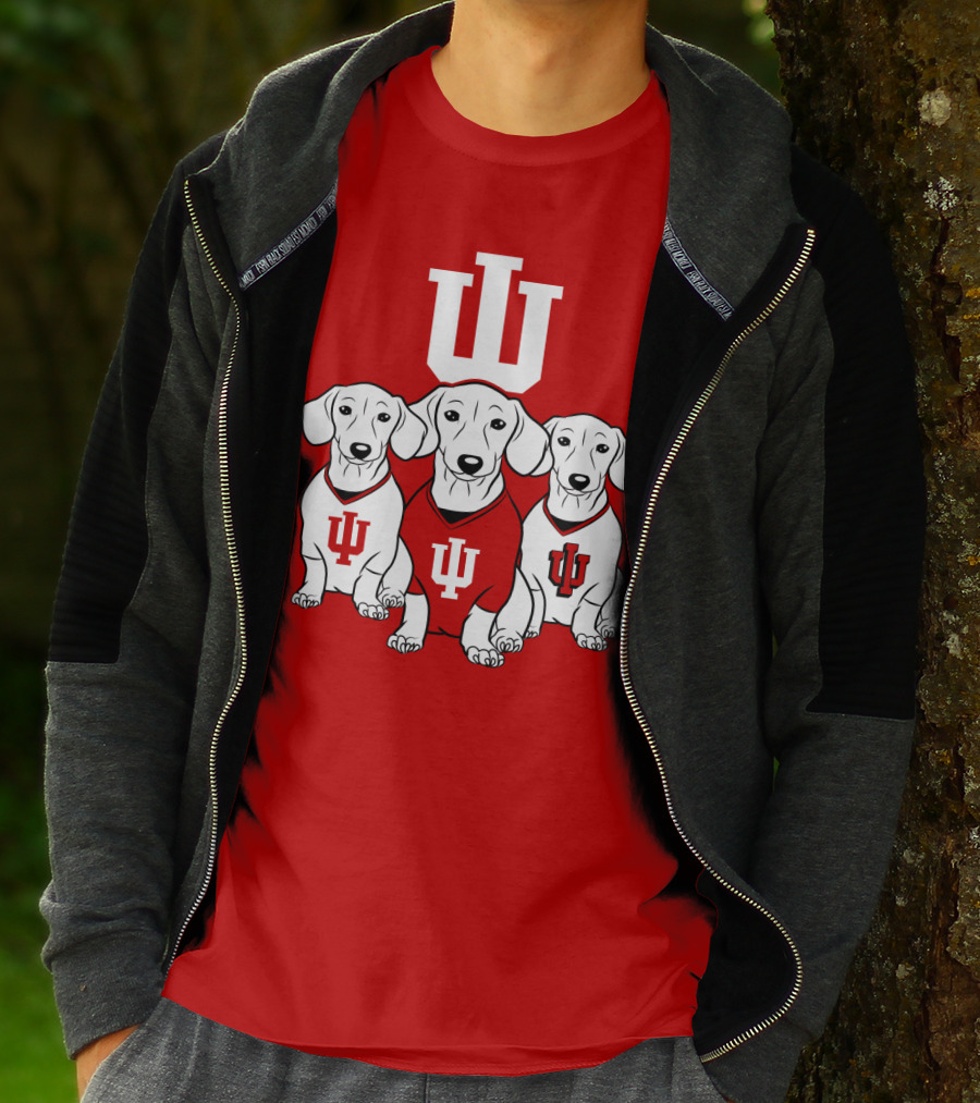 Indiana University Iu Logo Dogs T-Shirt