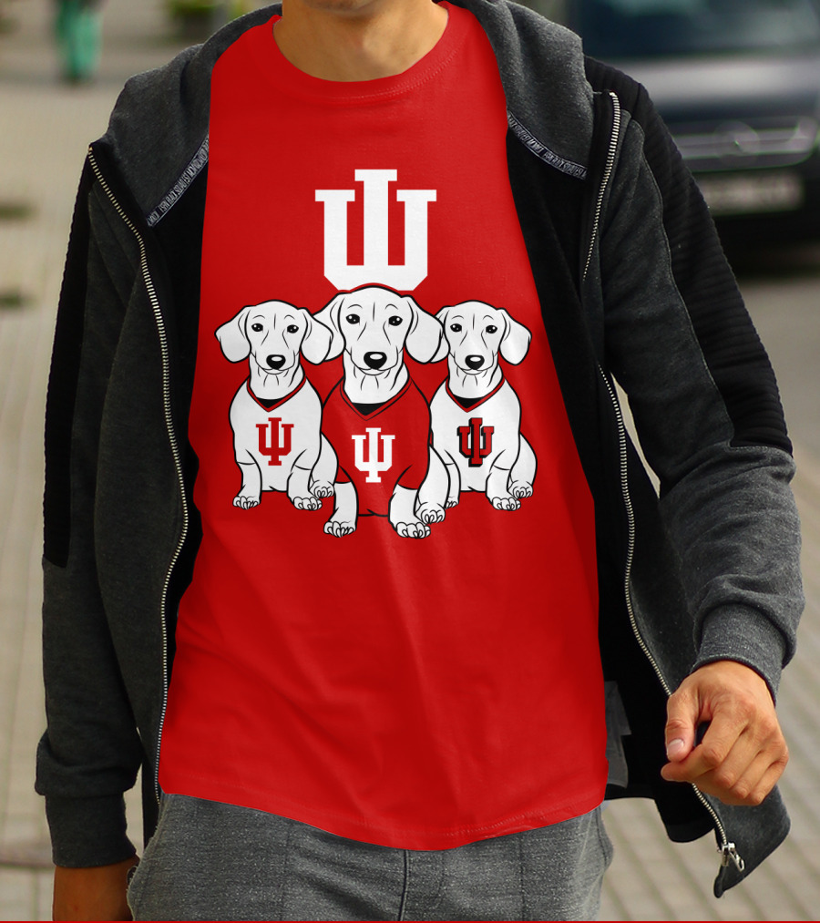 Indiana University Iu Logo Dogs T-Shirt