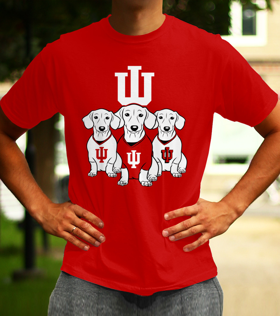 Indiana University Iu Logo Dogs T-Shirt