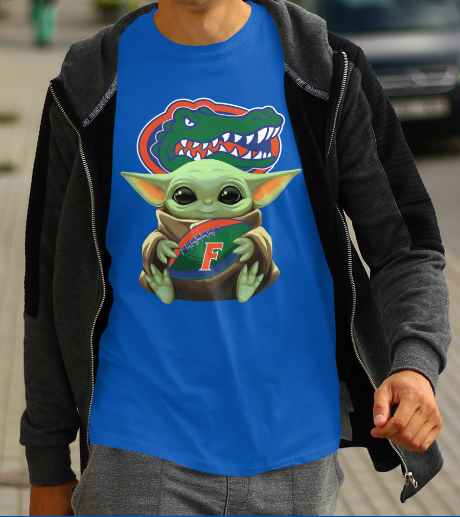 Baby Yoda Florida Gators Football Fan T-Shirt