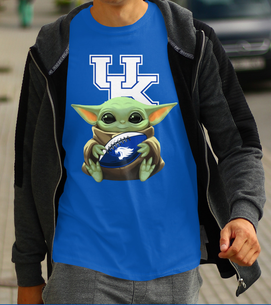 Baby Yoda UK Wildcats Football Fan T-Shirt