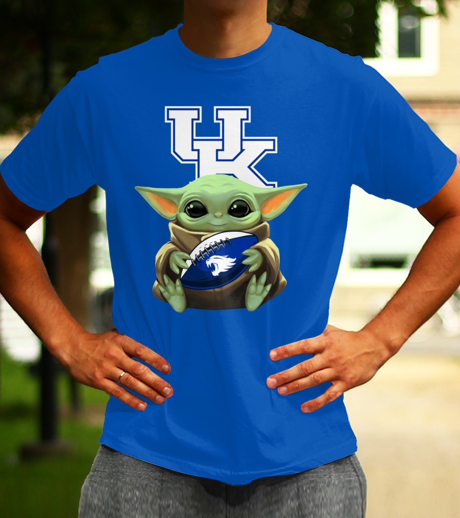Baby Yoda UK Wildcats Football Fan T-Shirt