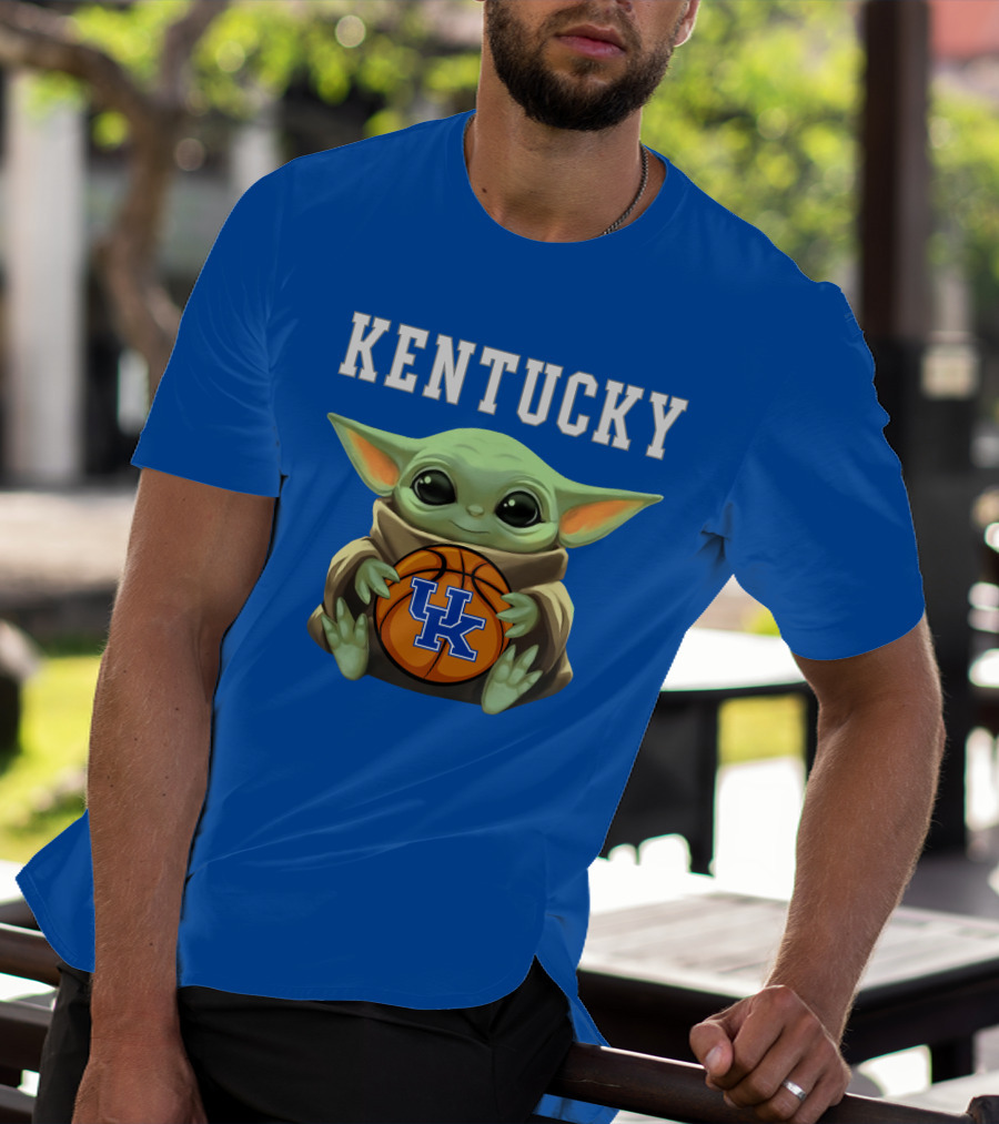 Kentucky Wildcats Baby Yoda Basketball T-Shirt