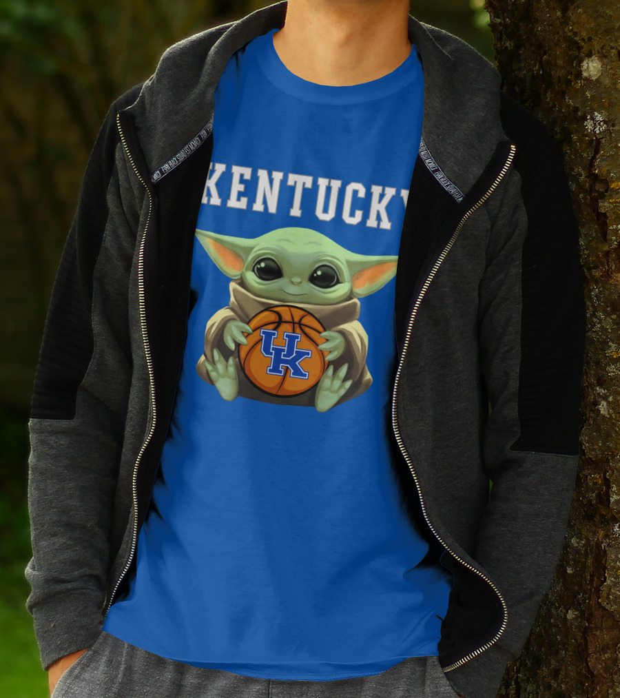 Kentucky Wildcats Baby Yoda Basketball T-Shirt