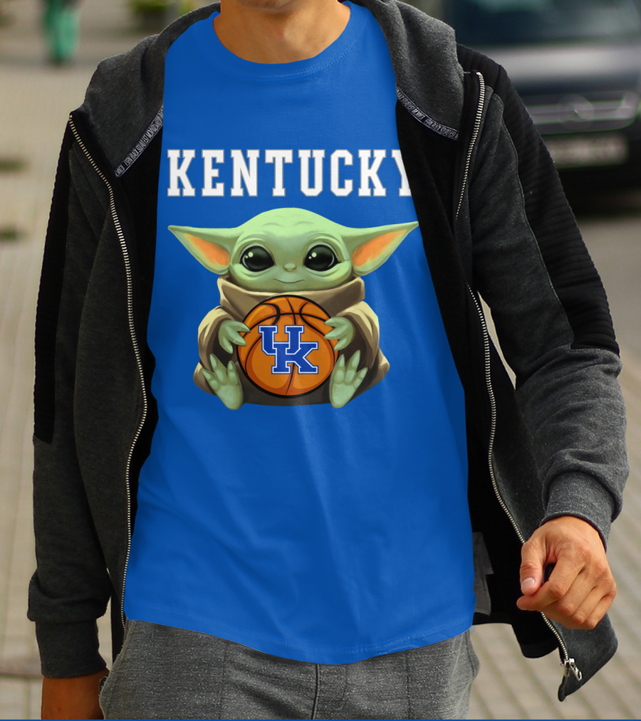 Kentucky Wildcats Baby Yoda Basketball T-Shirt