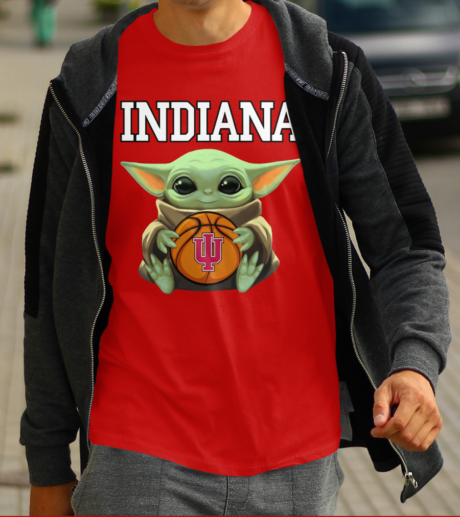 Indiana Baby Yoda IU Basketball T-Shirt