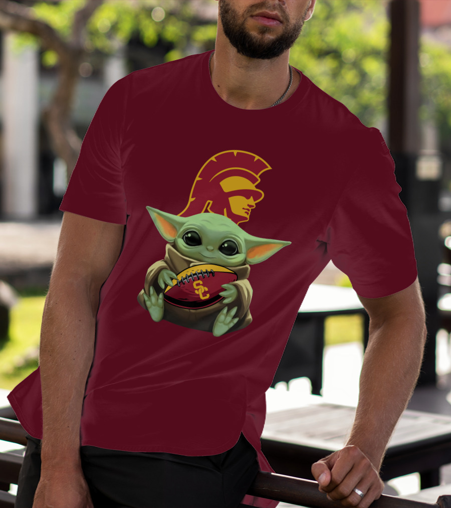 Baby Yoda USC Trojans Football T-Shirt