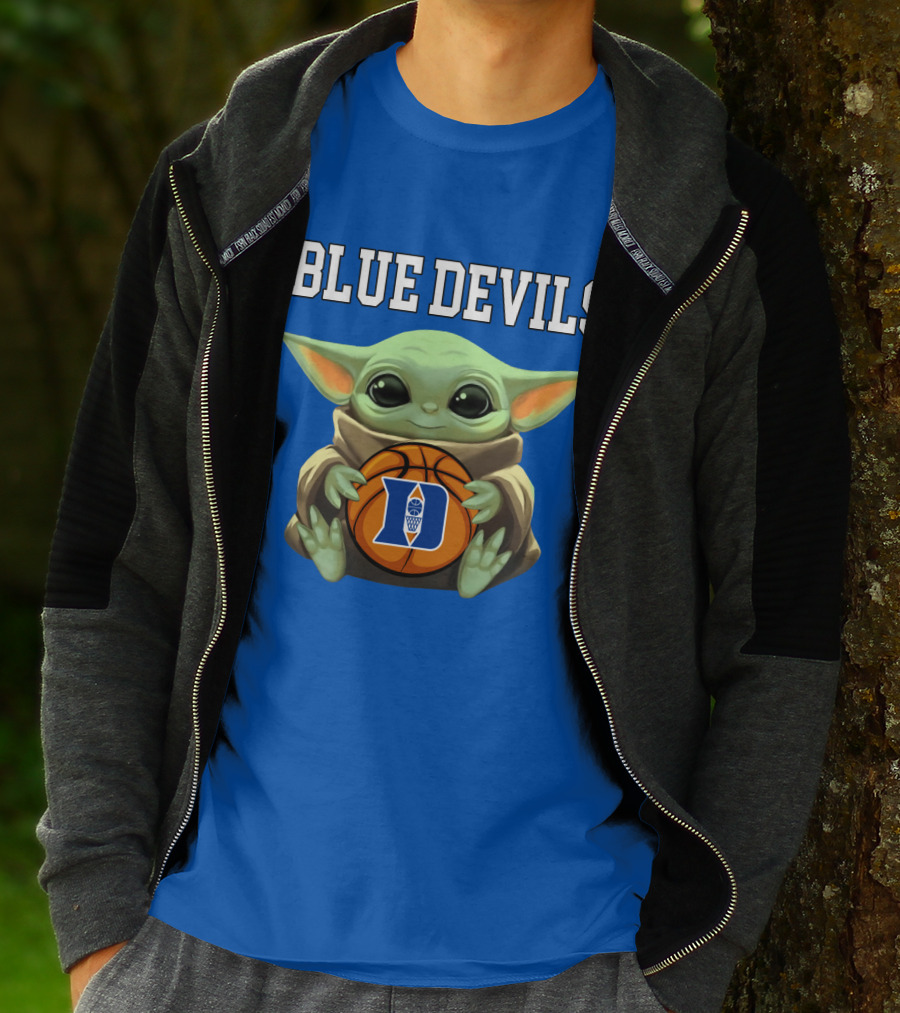 Baby Yoda Blue Devils Basketball T-Shirt