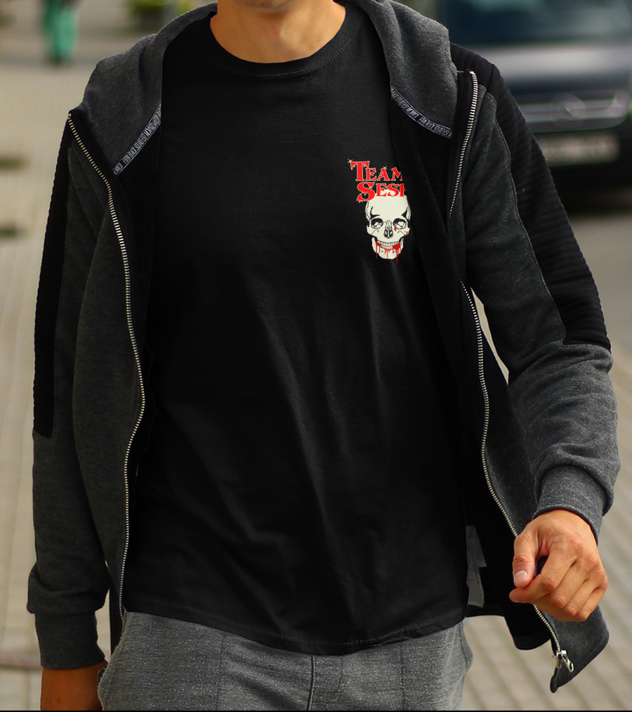 Team Sesh Skull Faces Of Sesh Pullover Hood T-Shirt