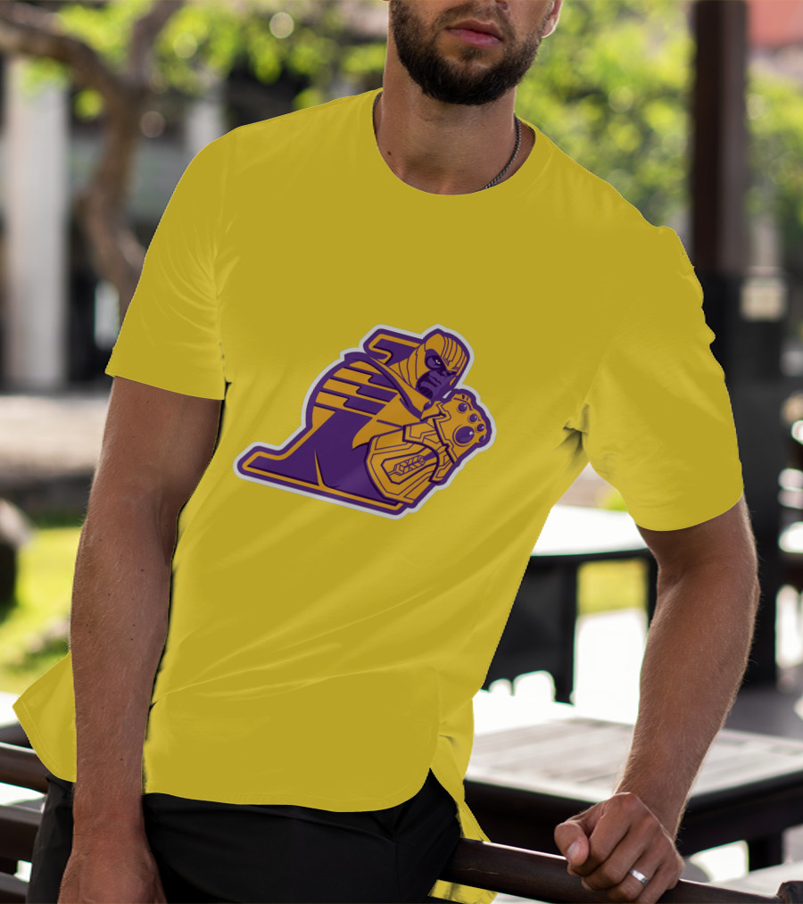 LA Lakers Thanos Infinity Gauntlet Mashup T-Shirt