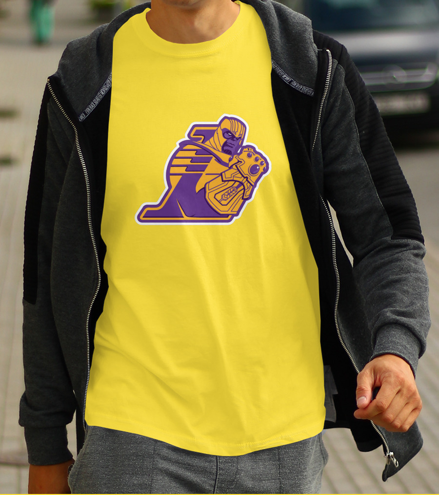 LA Lakers Thanos Infinity Gauntlet Mashup T-Shirt