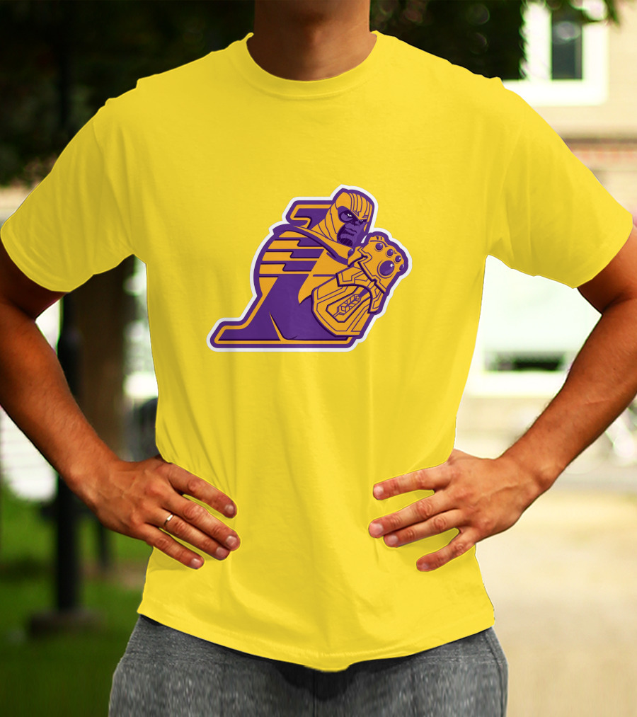 LA Lakers Thanos Infinity Gauntlet Mashup T-Shirt