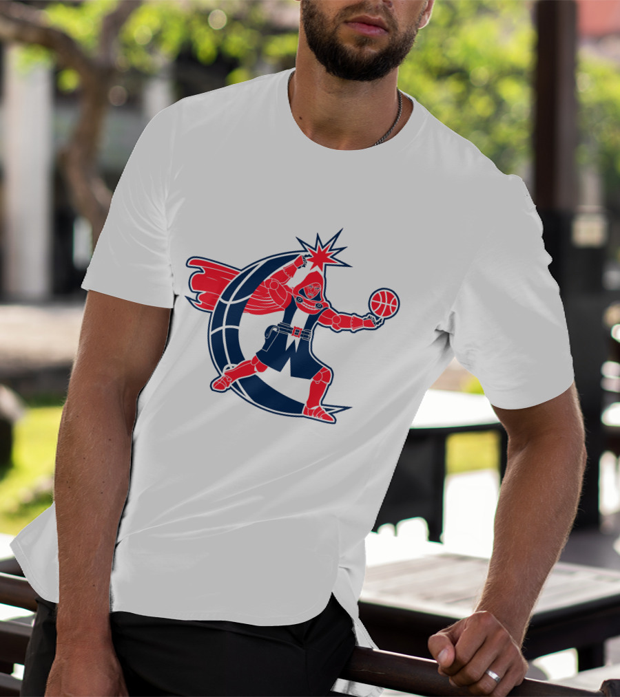 Washington Dr. Doom NBA Character With Basketball And Crescent T-Shirt