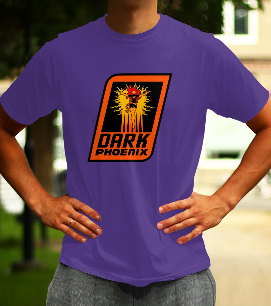 Dark Phoenix NBA X-Men Crossover Logo Design With Fiery Character T-Shirt