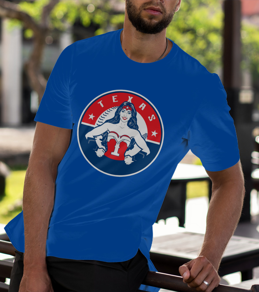 Texas Wonder Woman Baseball Icon T-Shirt