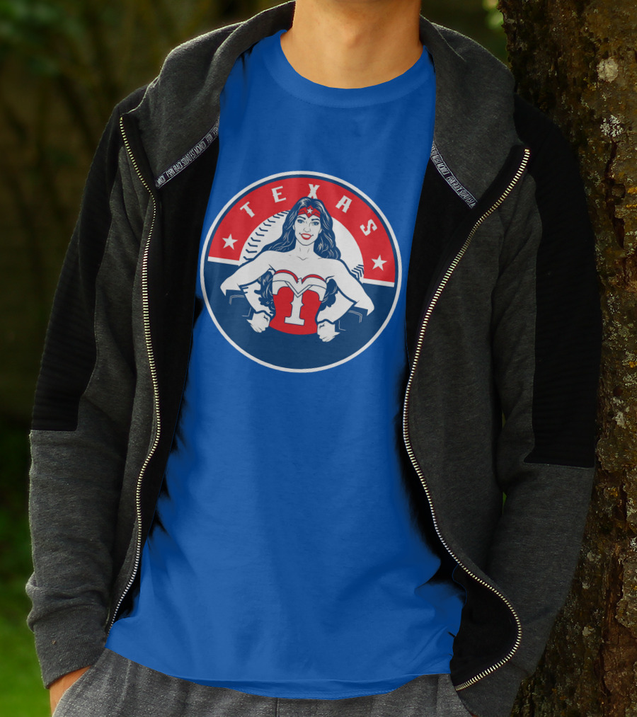 Texas Wonder Woman Baseball Icon T-Shirt