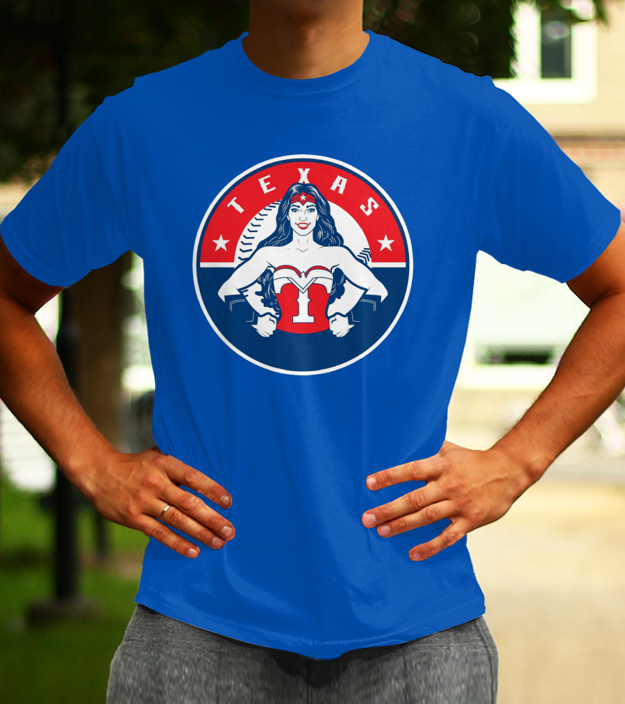 Texas Wonder Woman Baseball Icon T-Shirt