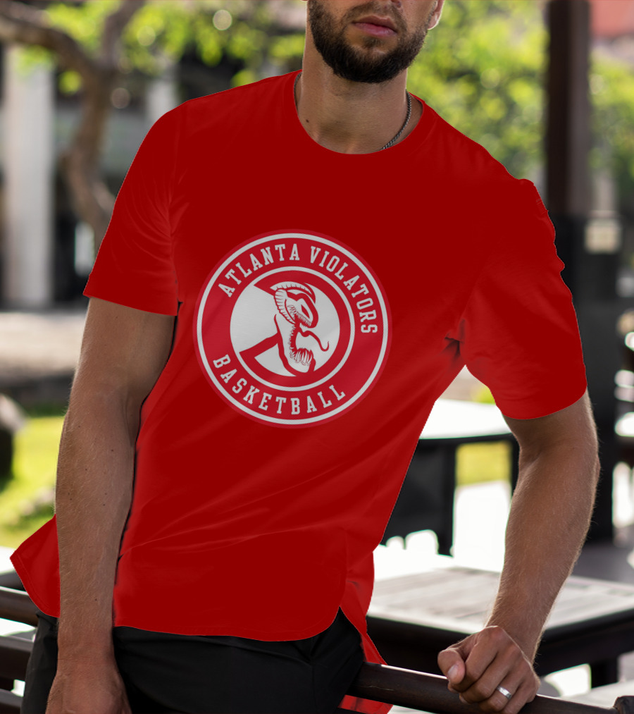 Atlanta Violators Basketball Red Snake Logo NBA T-Shirt