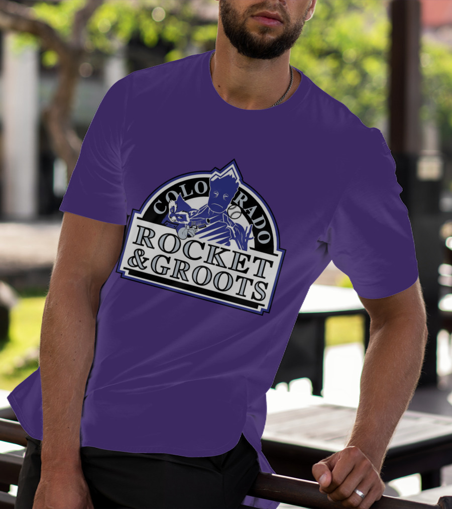 Colorado Rocket And Groots MLB Baseball Crossover T-Shirt