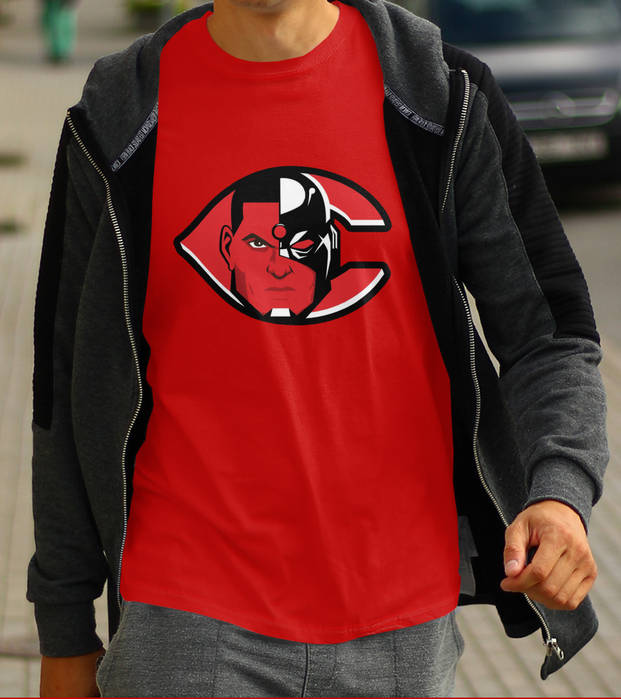 Cincinnati Cyborgs MLB Logo Face T-Shirt