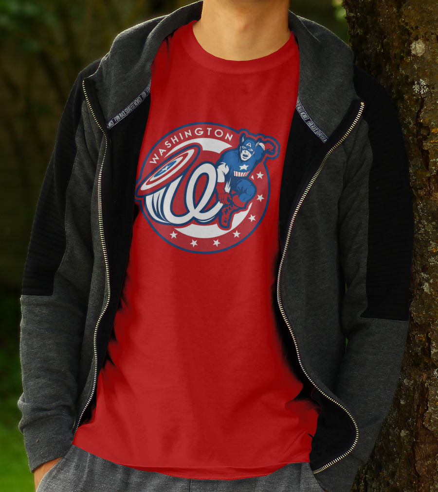 Washington Captain America MLB Crossover T-Shirt