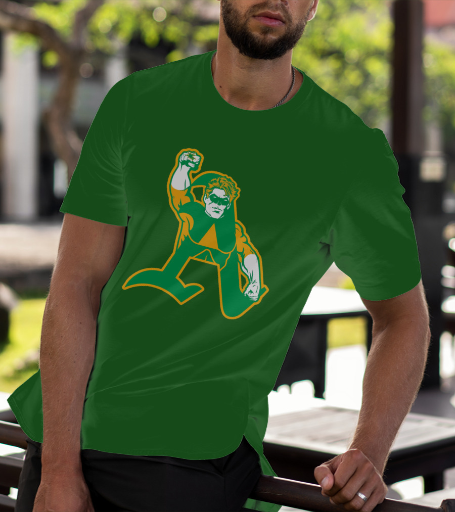 Oakland Athletics Green Lantern MLB Crossover T-Shirt