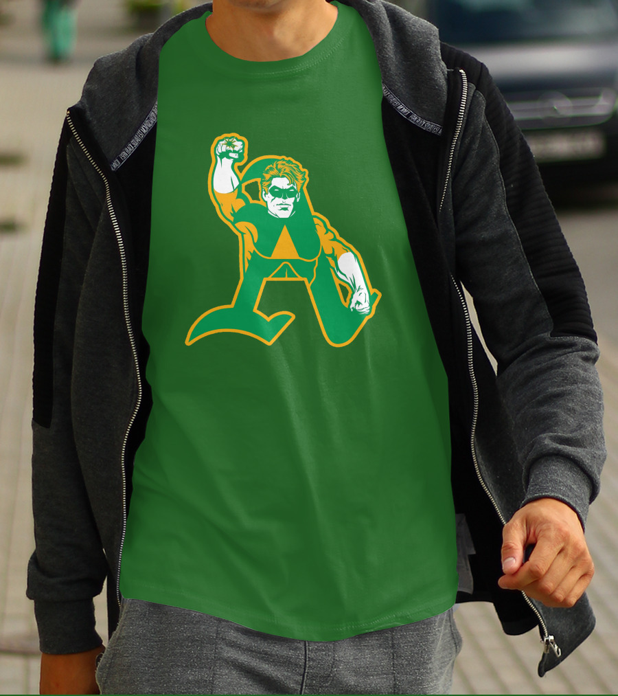Oakland Athletics Green Lantern MLB Crossover T-Shirt