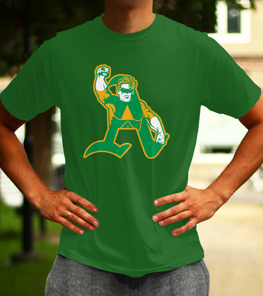 Oakland Athletics Green Lantern MLB Crossover T-Shirt