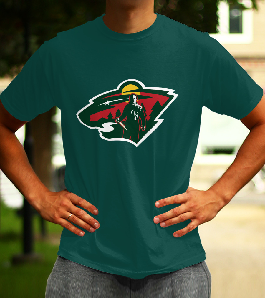 Minnesota Wild Michael Myers NHL Crossover T-Shirt