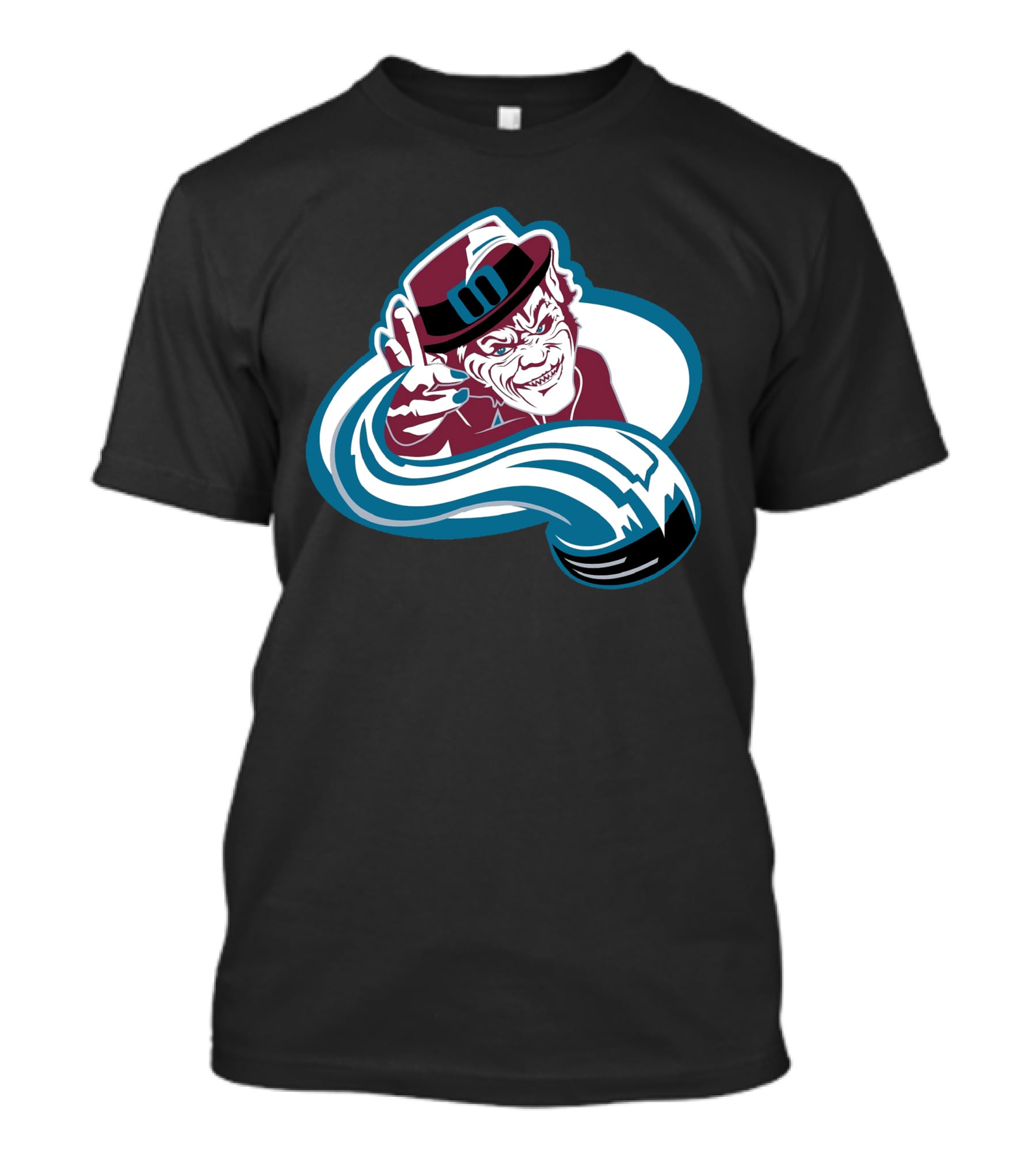 Colorado Leprechauns Hockey Icon With Avalanche Style And Logo Elements T-Shirt