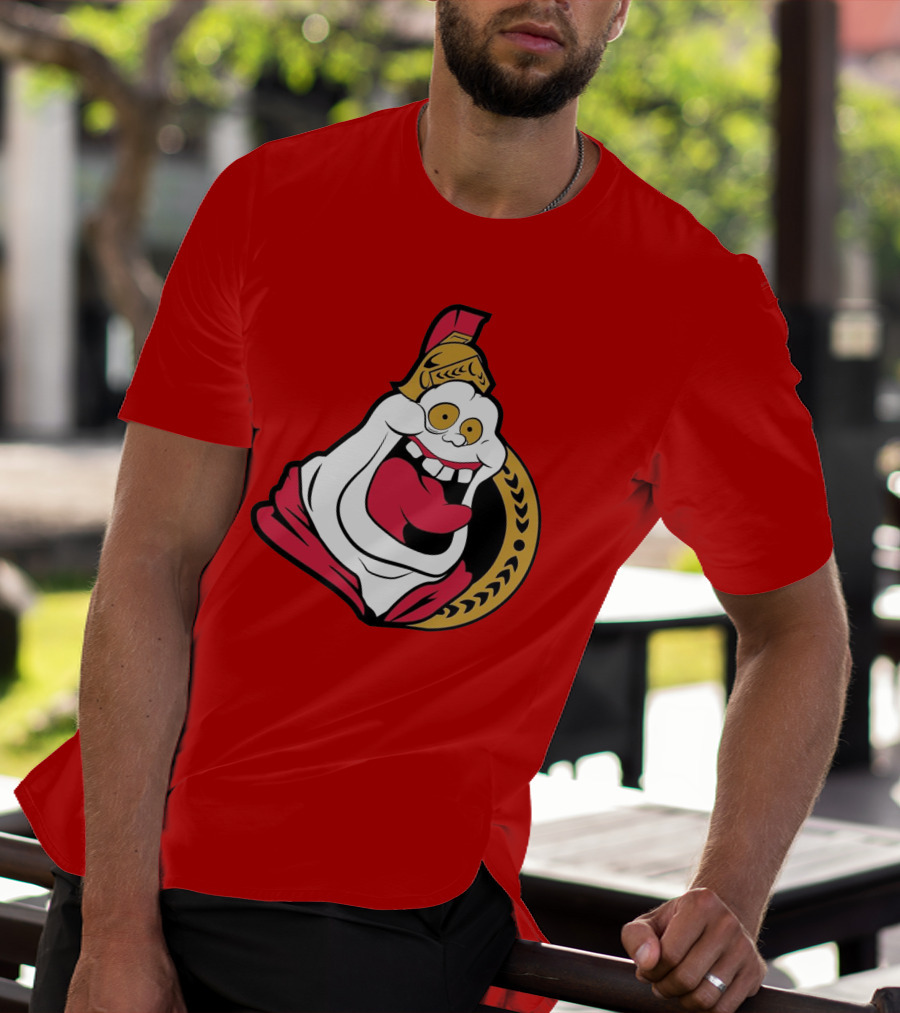 Ottawa Slimers Ghost Glowing Roman Hockey T-Shirt