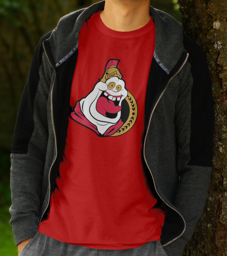 Ottawa Slimers Ghost Glowing Roman Hockey T-Shirt