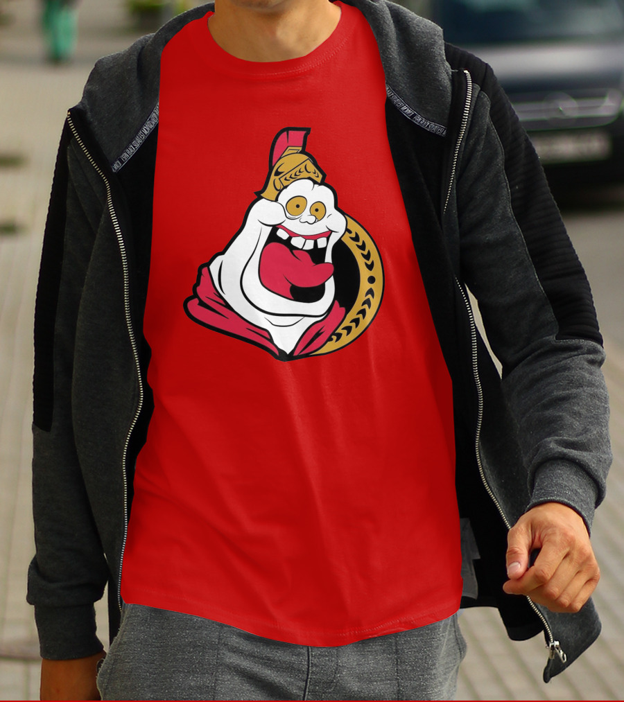 Ottawa Slimers Ghost Glowing Roman Hockey T-Shirt