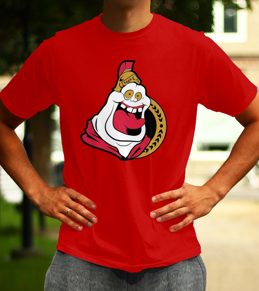 Ottawa Slimers Ghost Glowing Roman Hockey T-Shirt