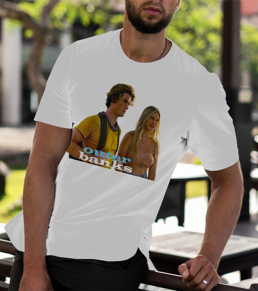 Outer Banks TV Show Characters On Beach Adventure Scene T-Shirt