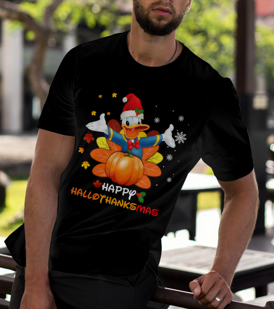 Happy HalloThanksMas Festive Donald T-Shirt