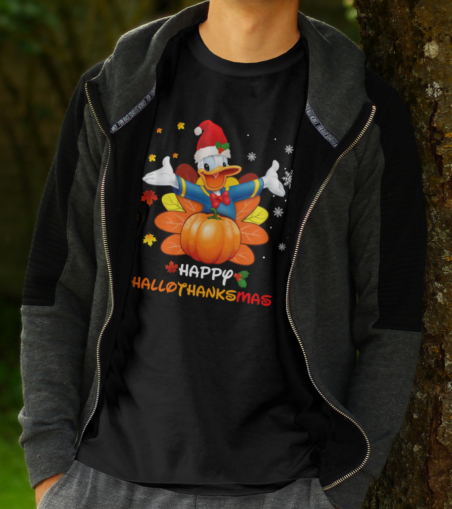Happy HalloThanksMas Festive Donald T-Shirt