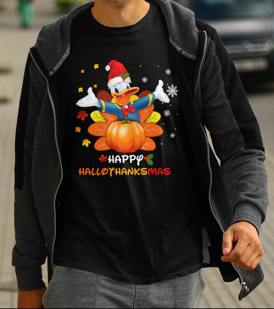 Happy HalloThanksMas Festive Donald T-Shirt