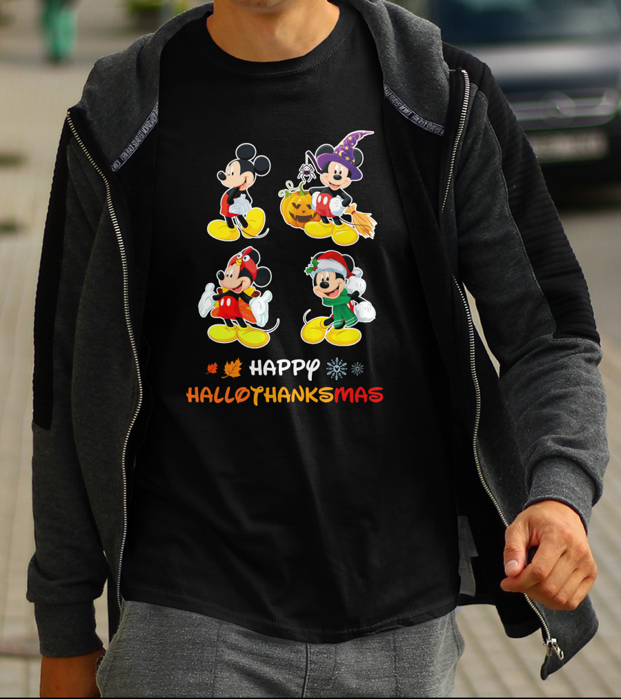 Happy Hallo Thanks Mas Mickey Seasonal Characters T-Shirt