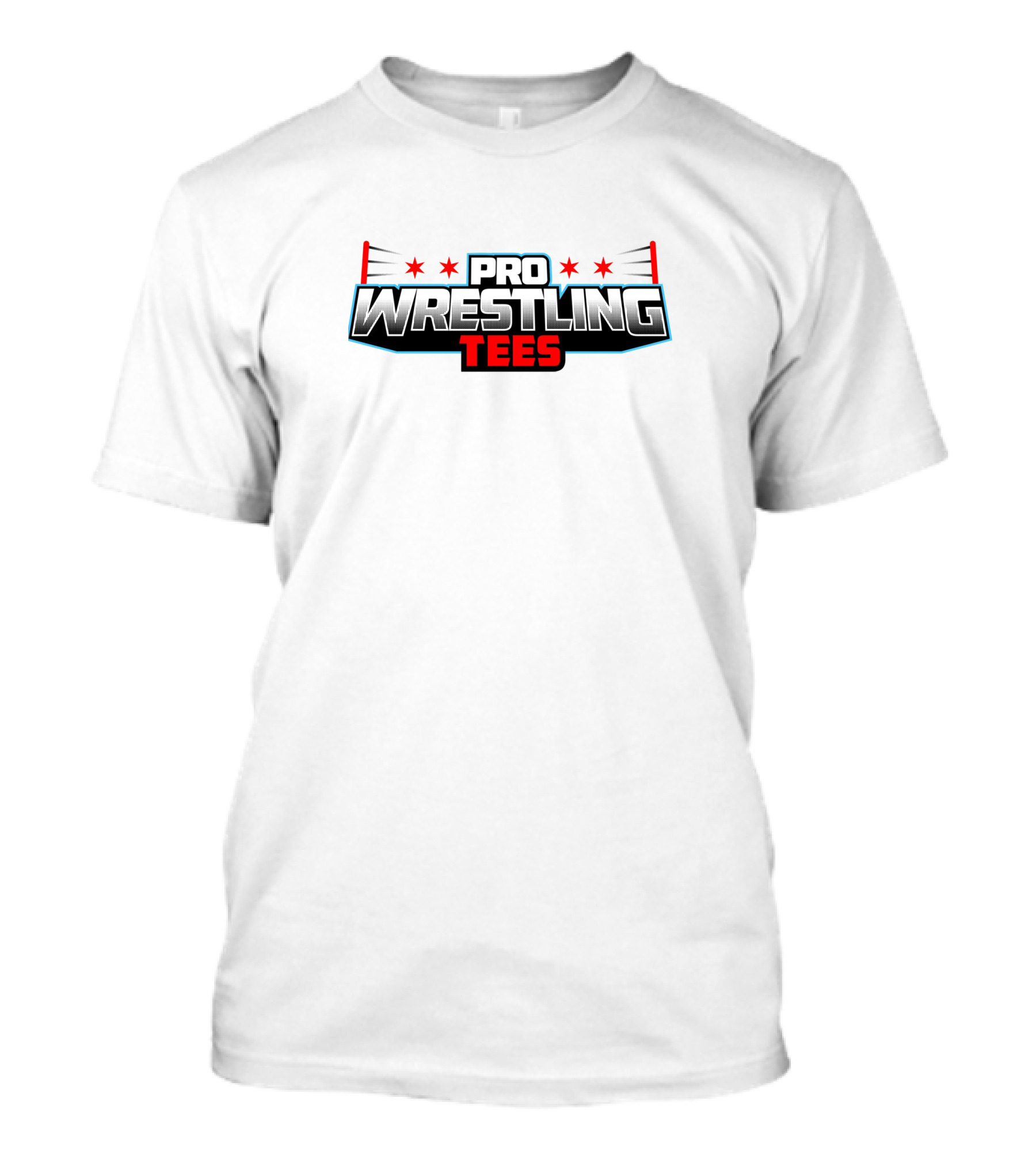 Pro Wrestling Tees Logo Iconic Wrestling Stars And Ropes T-Shirt