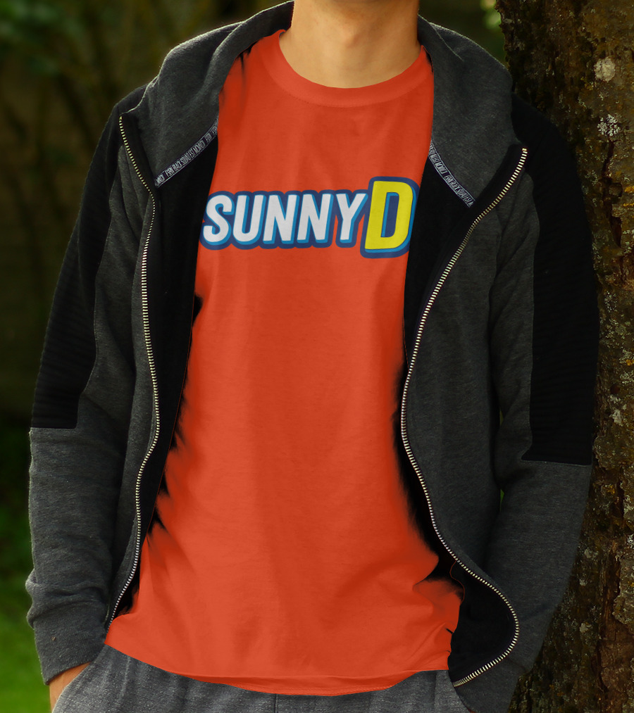 SUNNYD Retro Logo Bright Orange T-Shirt