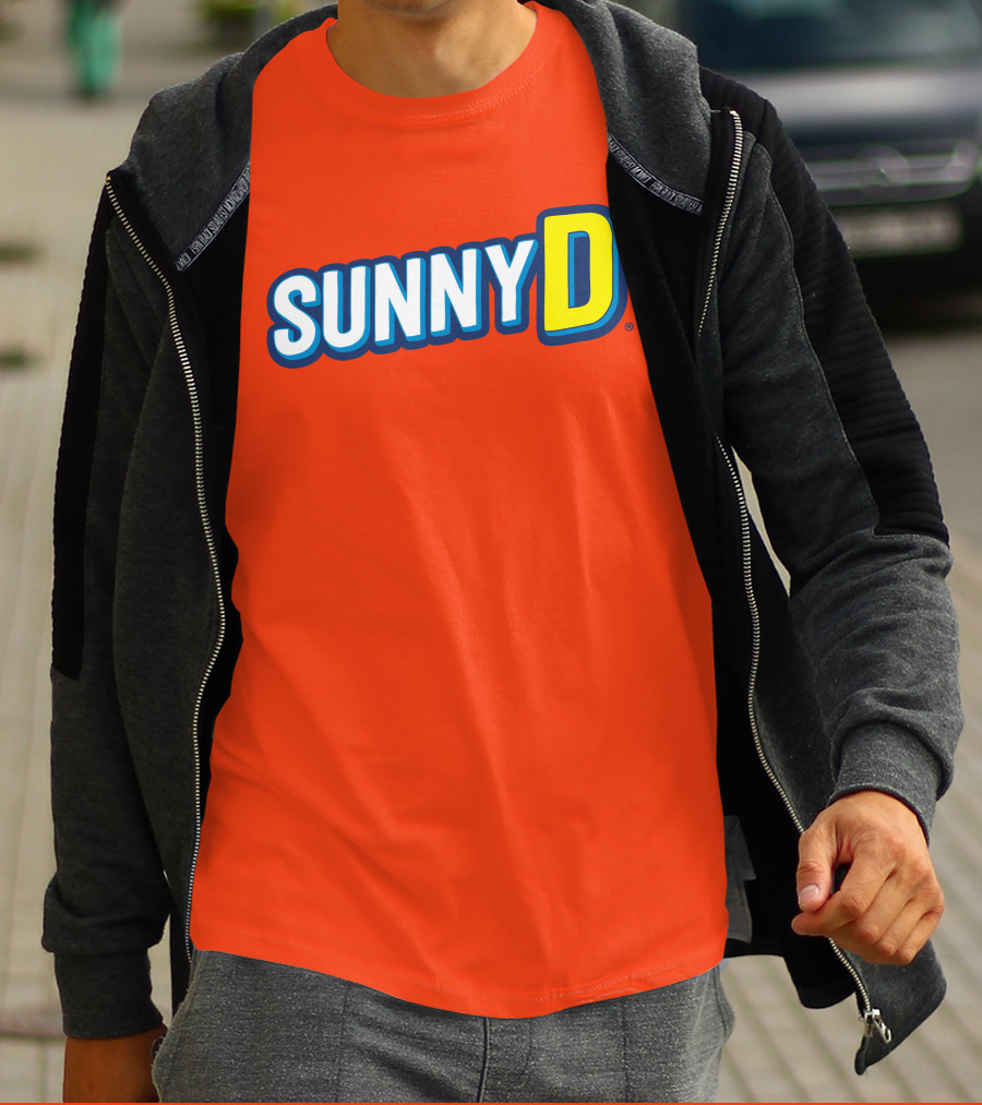 SUNNYD Retro Logo Bright Orange T-Shirt