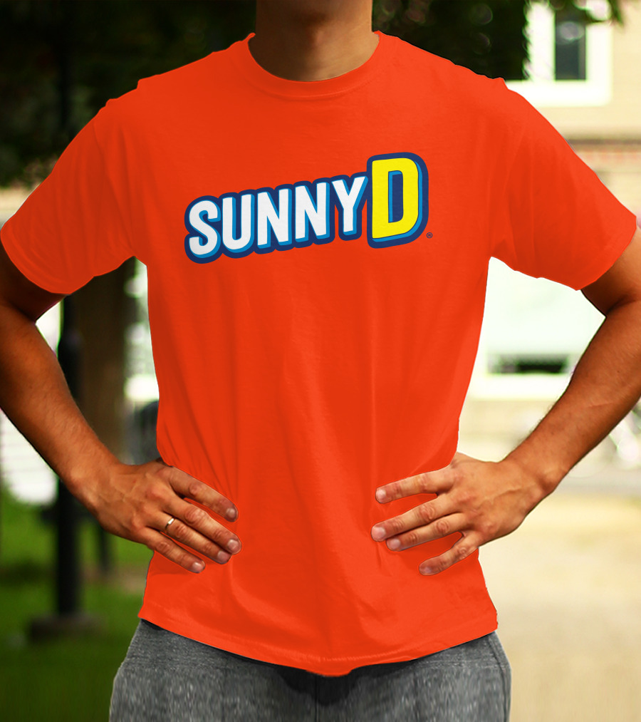 SUNNYD Retro Logo Bright Orange T-Shirt