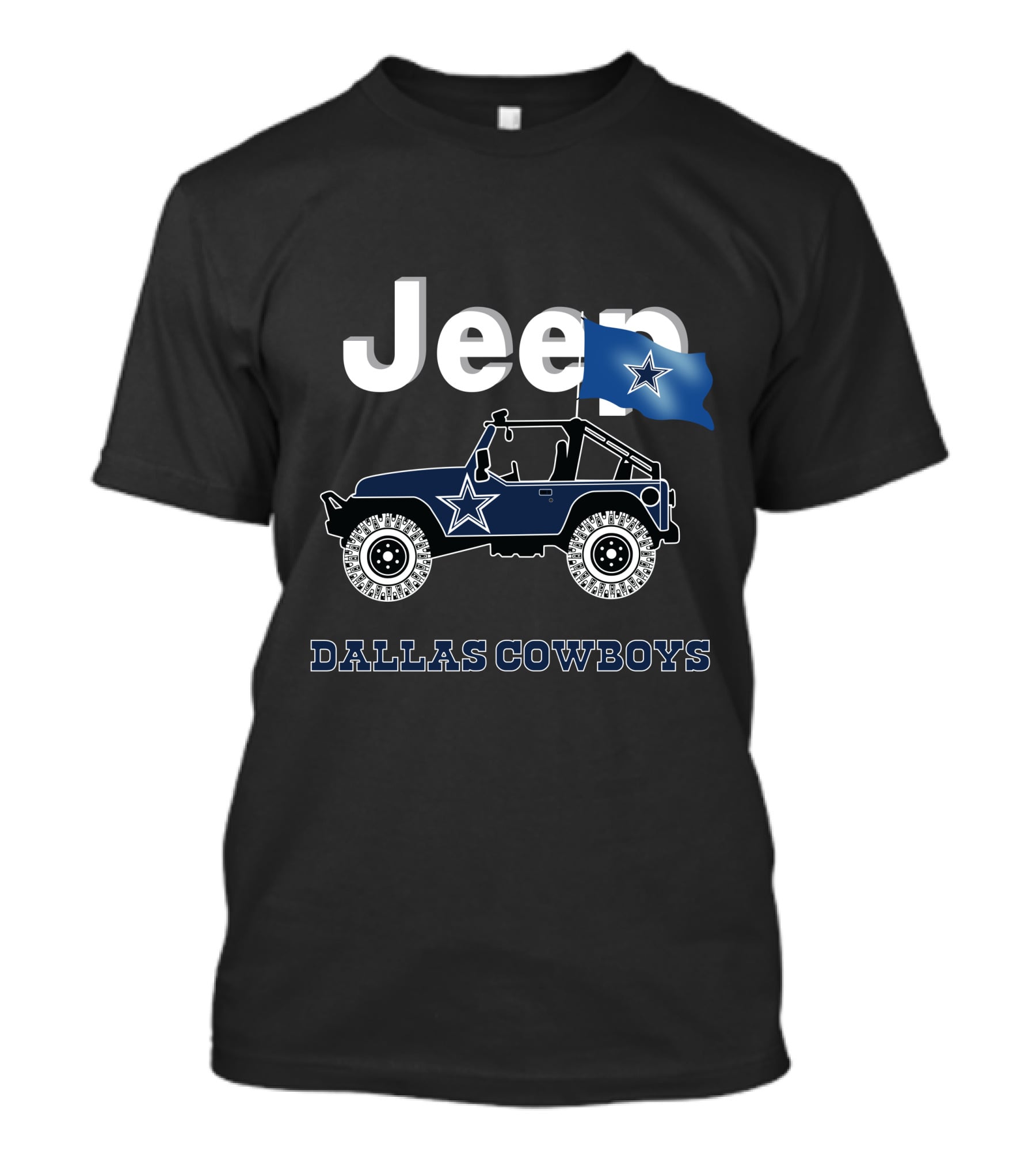 Jeep Dallas Cowboys Star Flag T-Shirt