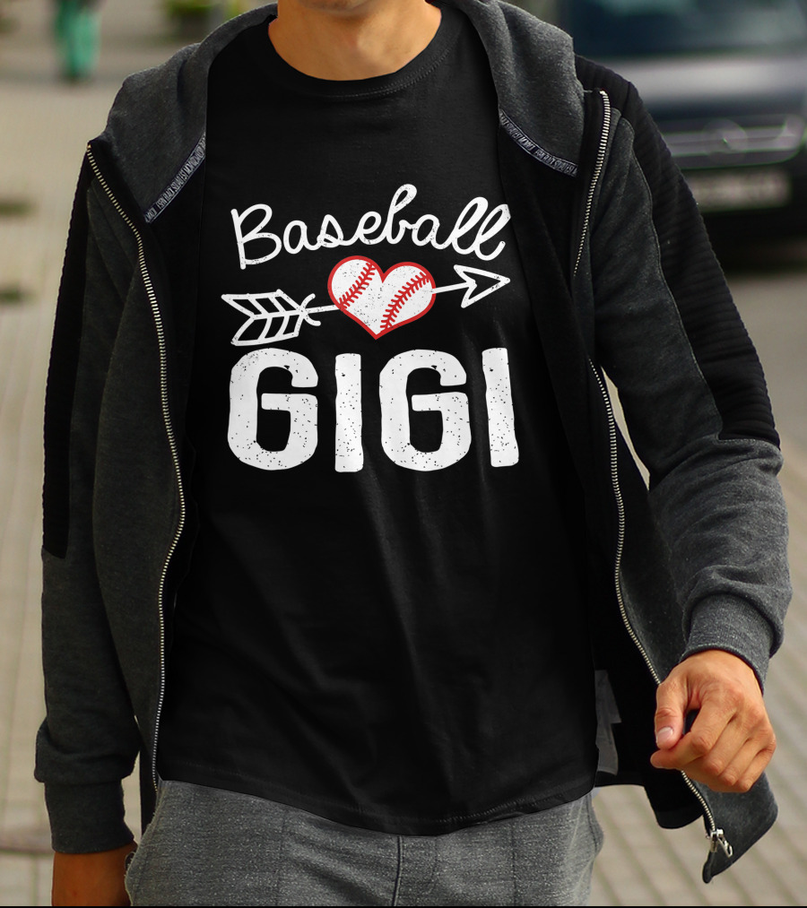 Baseball Gigi Heart Arrow T-Shirt