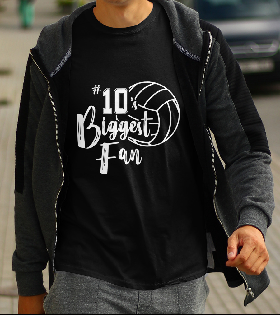 10's Biggest Fan Volleyball Mom Dad T-Shirt