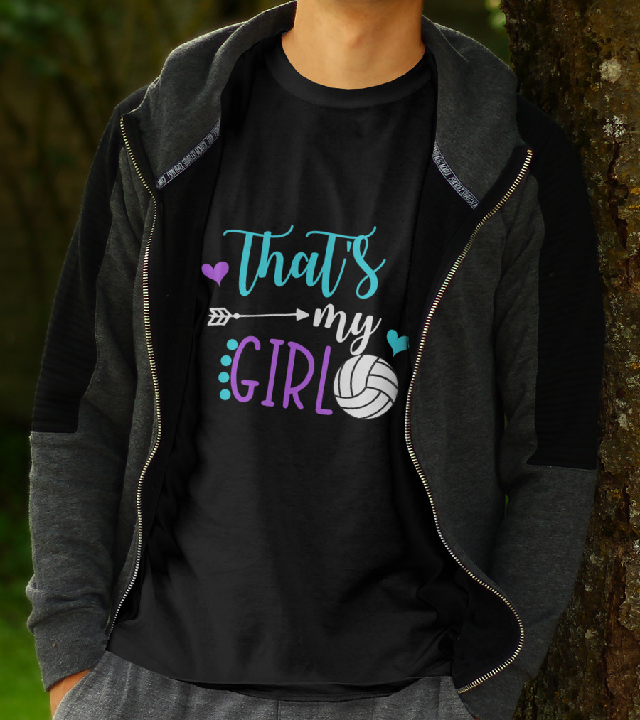 That's My Girl Volleyball Mom Game Day Player T-Shirt